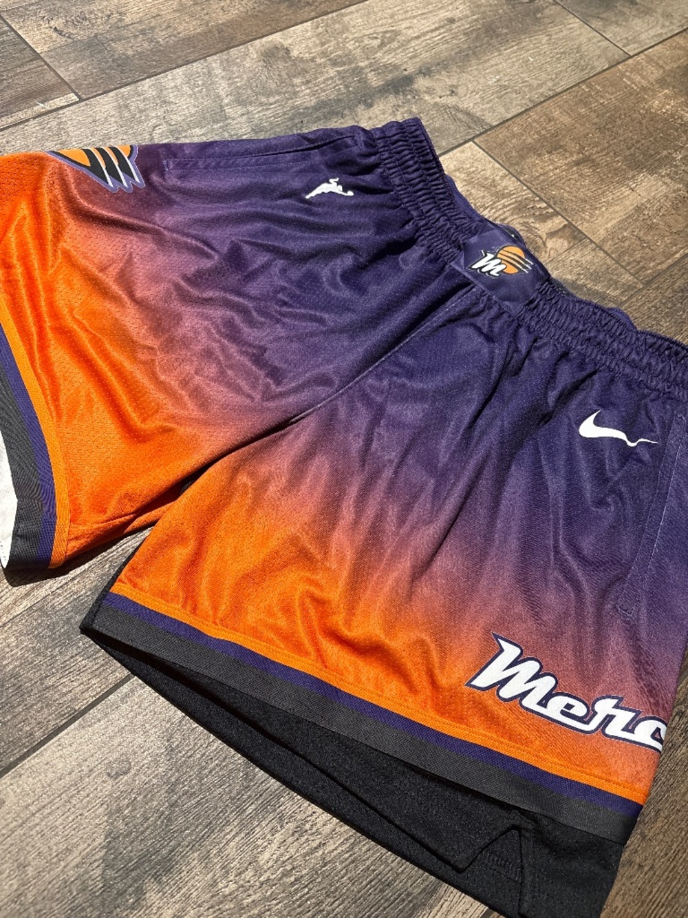 Nike Phoenix Mercury WNBA Authentic Game Shorts Size 48 NWT Purple Orange Gradie